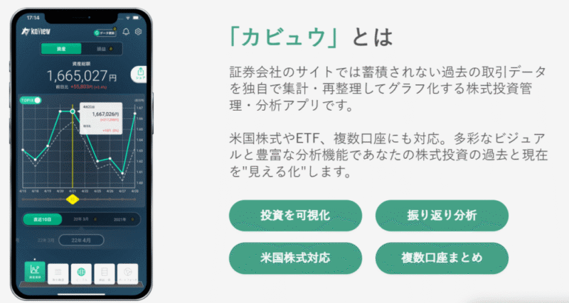 「カビュウ（KaView）」で資産管理を行おう